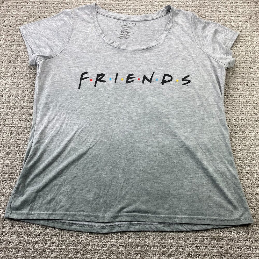 Friends Shirt Women Size 1X Gray T-Shirt